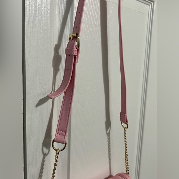 Purse, pink with gold accents. - Picture 3 of 8